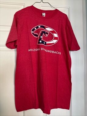 Arizona Diamondbacks Baseball Men’s Red Short-Sleeve Logo Tee Size M/ New
